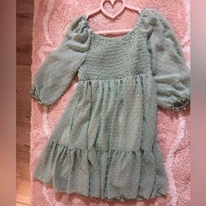 Zunie Elegant Mint Green Kids Dress
